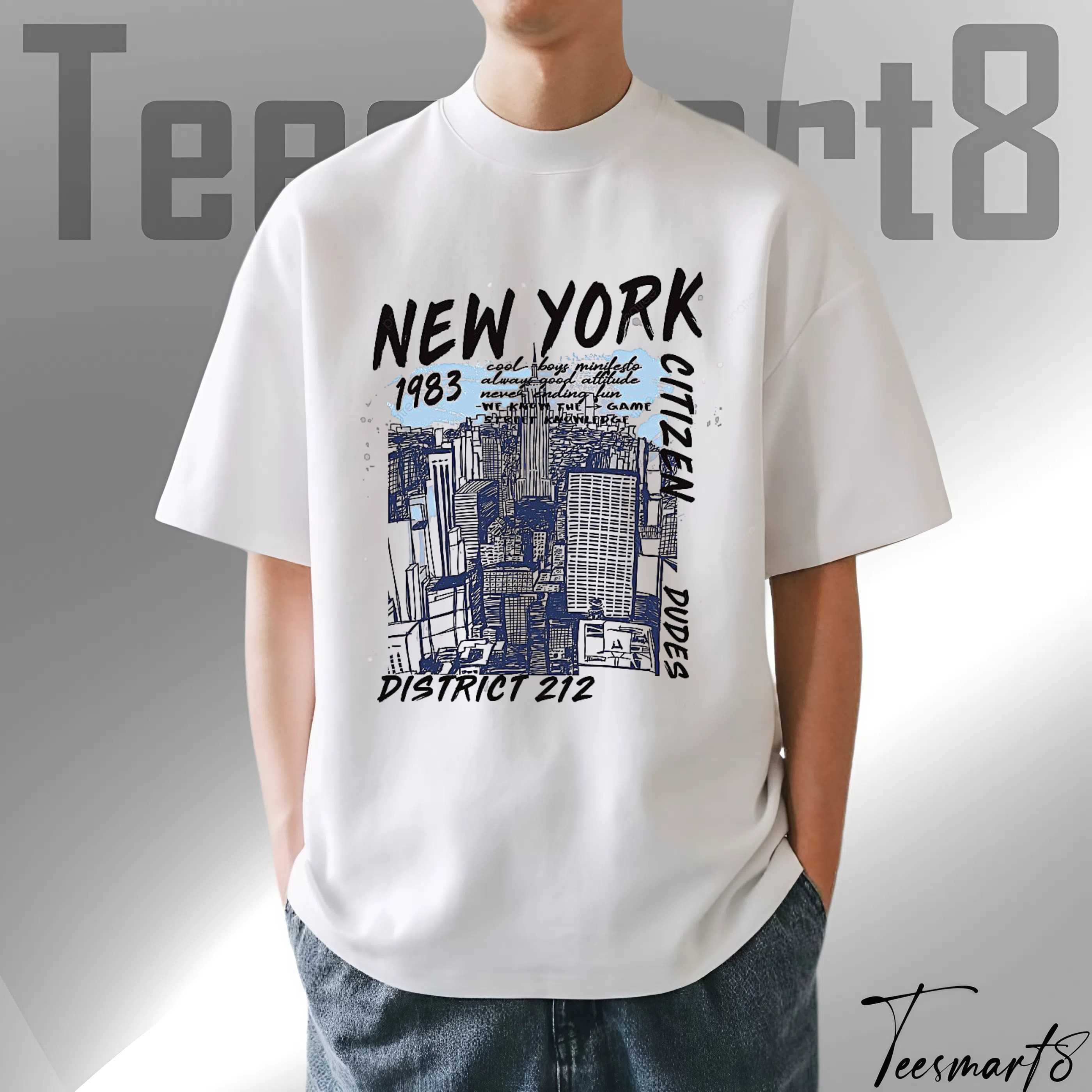 Classic New York City Skyline Graphic T-Shirt – Urban Streetwear Tee